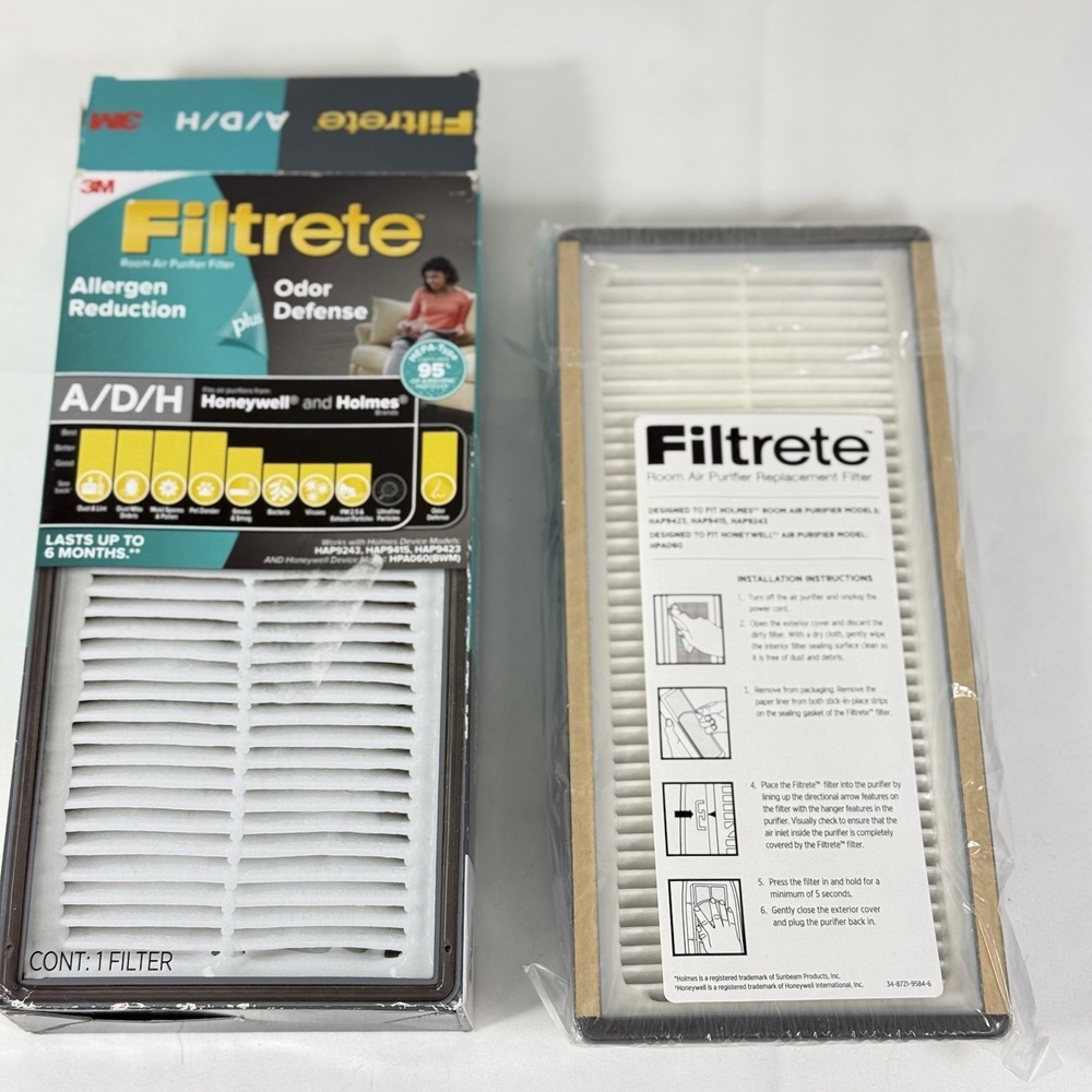 3M‎ Filtrete A/D/H Allergen Reduction Plus Odor Reduction HEPA Type 95% Filter